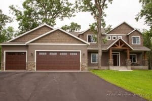 Custom Home Front with Attached Garage