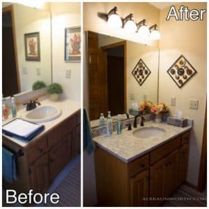 2 - bath before and after
