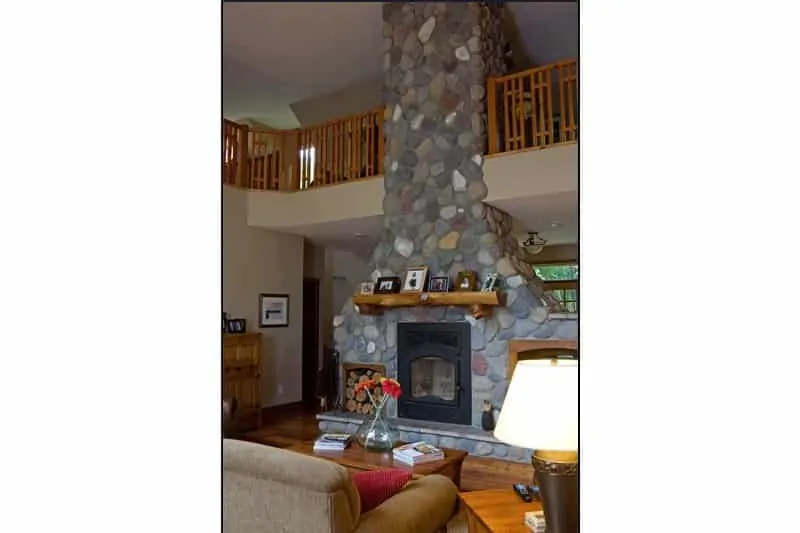 Rustic Home Stone Fireplace