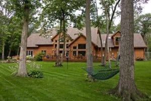 Back of Rustic Home