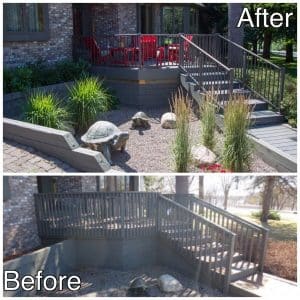 New deck before and after photos