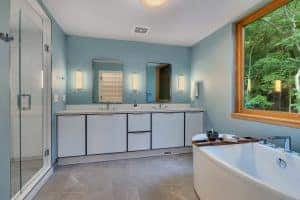 Custom Home Master Bath double vanity