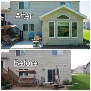 Room Addition Before and After Photo