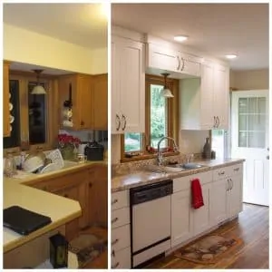 Kitchen Cabinets Before and After