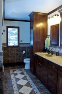 custom master bath after