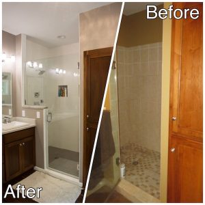 New Glass Shower Bath Remodeling