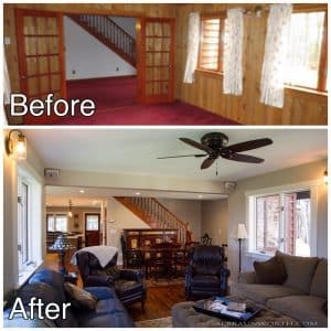 Living Room Remodel Before and After