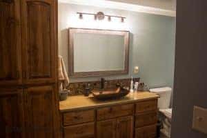 Basement after bathroom sink