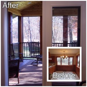 Porch Addition Before and After