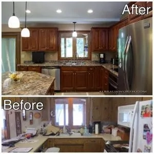 Kitchen Cabinets Before and After Clearwater MN