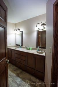 Master bath vanity