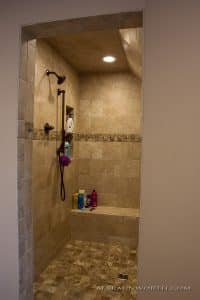 Master bathroom ceramic shower
