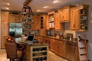 Kitchen island and cabinets
