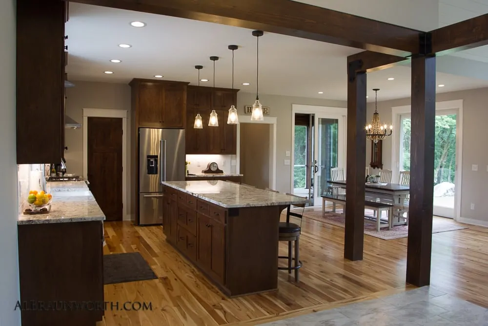 Custom Built Home Entry to kitchen