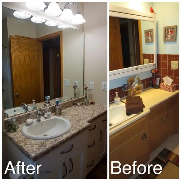 Bathroom Vanity Before and After