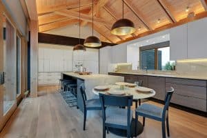 Custom Home Kitchen vaulted ceiling