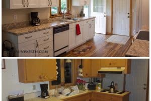 Kitchen before and after