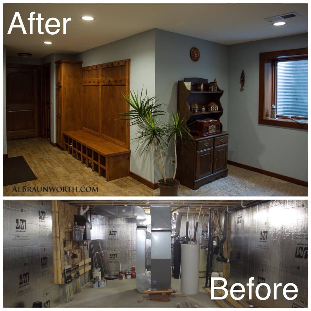 Basement Remodel Before and After
