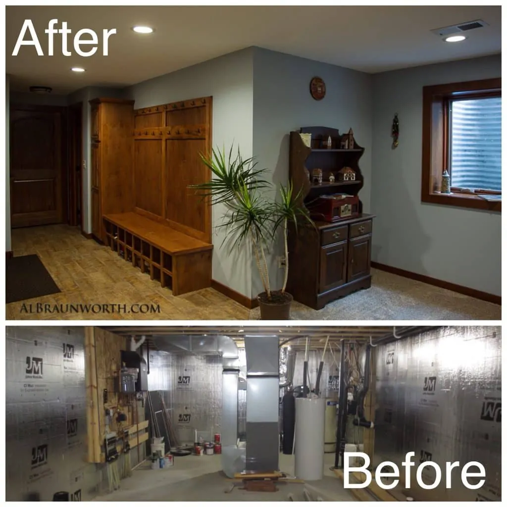Basement Remodel Before and After