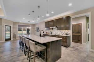 Custom Home Kitchen Island and cabinets